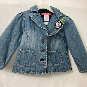 Girls Gymboree Denim Jacket Fully Lined Toddler Size 3